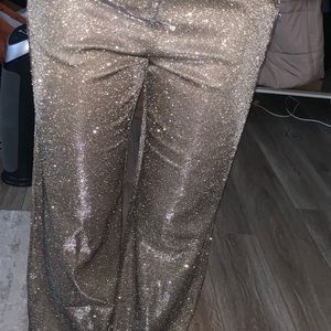 Gold Sequin trousers